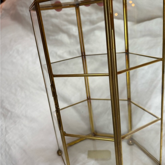 Vintage Glass Display Case with Metal Accents - Picture 6 of 12